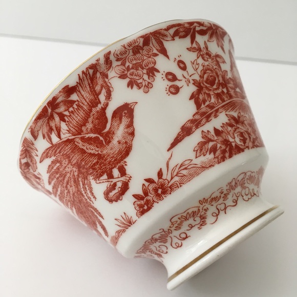 SOLD Crown Derby Red Aves Tea Coffee Cup - Picture 3 of 7